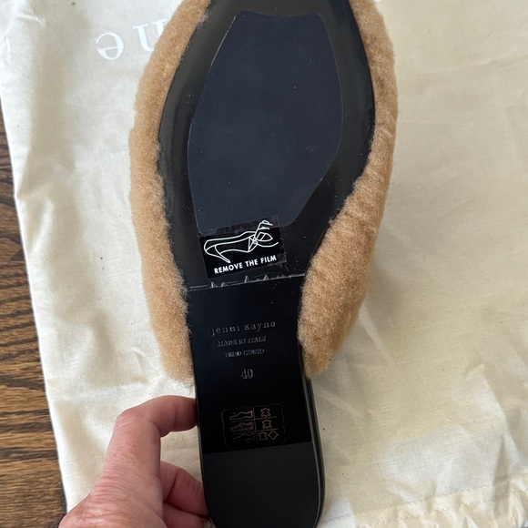 Jenni Kayne Tan Shearling Mules New eu size 40 us 9.5 with dust covers - Picture 5 of 6